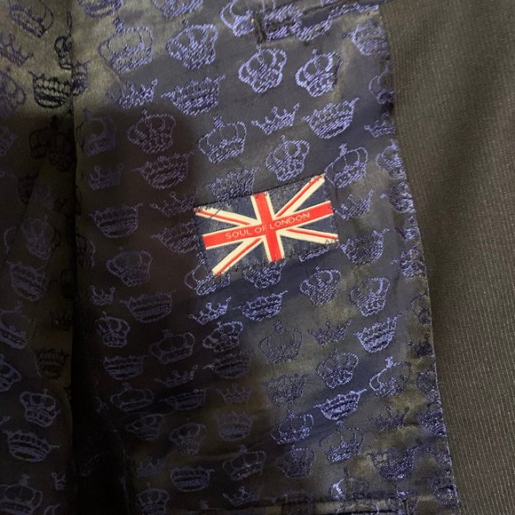 Soul of London Navy Striped Suit - Picture 2 of 7